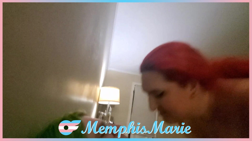 Shemale Deepthroats and Rides Dick for Creampie (WolfPack)