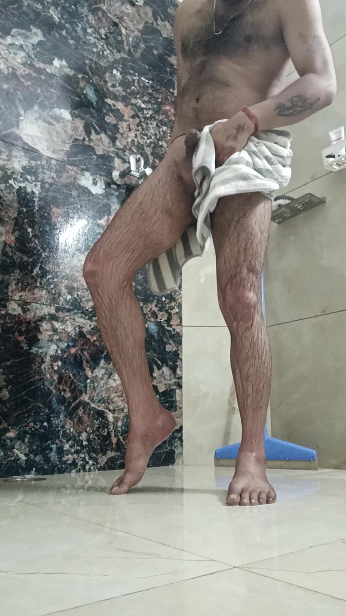 Rajasthani-old-lover: Indian Desi Man Enjoy Shower Show