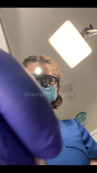 POV Dental Cavity and Filling No Numbing Loupes Blue Gloves and Scrubsnurse
