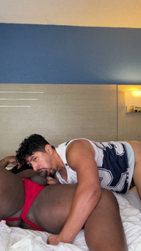 Big Dick Latino Flip Fucks with Big Black Cock