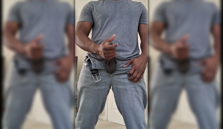 7inchMeatSlab: Busting a Hot Thick Load Before I Leave for Work!