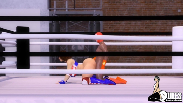 Dukes Hardcore Honeys: Big tit wrestler get dominated and fucked during her match