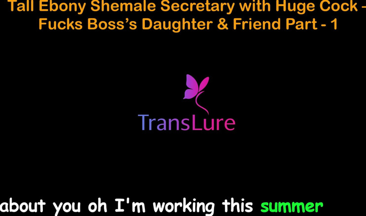 TransLure: Engleză audio sex poveste - secretară transsexuală negresă înaltă cu pulă uriașă -...