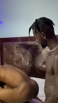 Femboy Gets the Luxury of Having Two Sexy Dl Big Black Cocks All to Himself.