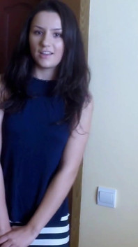 Sexy Amateur Brunette Strips and Shows Her Body
