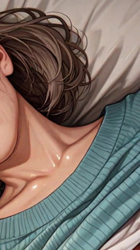Blue Sweater Hides Huge Boobs