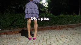 I Piss in 2 Pantyhose and 2 Latex with High Heels
