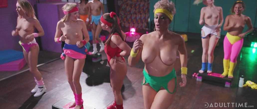 Adult Time: GIRLCORE - The go girls- lesbian aerobics