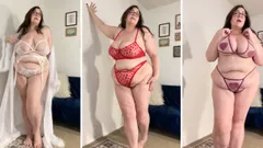 Busty BBW Babe Tries on Sexy Lingerie