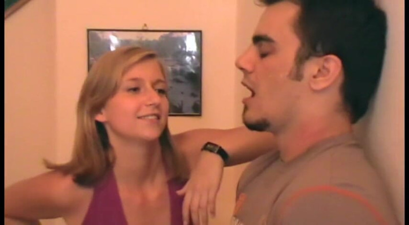 Femdom Austria: Richie takes spit while standing