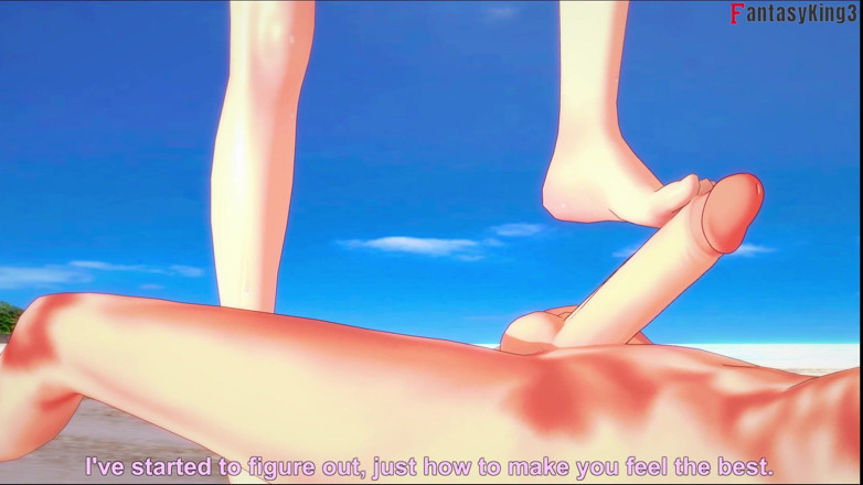 Fantasy king: Makima Seks Panas Ahegao Di Pantai - Lelaki Chainsaw