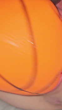 See Me Birth a Mini Basketball as I Orgasm and Squirt a Little