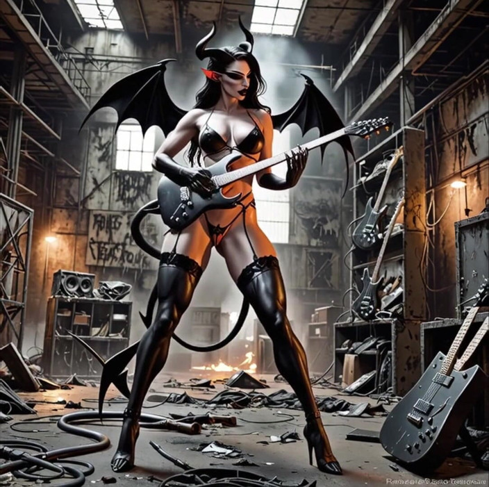 Horny van stevie: Succubus Metal 밴드 뮤직 비디오