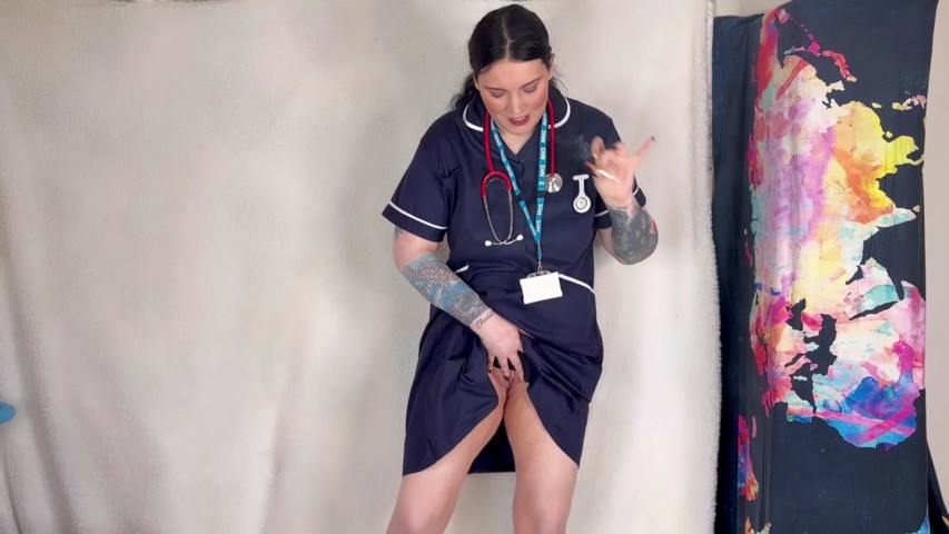 Nurse Ffw Is Gagging for a Cigarette & a Piss (MissFFW)