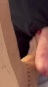 Cum on Stepaunt's Feet with Red Nails and Anklet JOI Dirty Talk MILF GILF Footjob