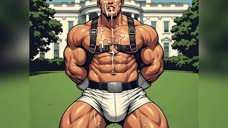 Erotic Man: Art d’hommes musclé asiatiques couverts de sperme