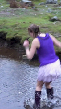 Welly Sploshing in Boots and No Panties!