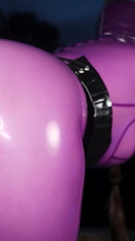 Cristal Kinky Lilac เครื่องเย็ดเดี่ยวตุ๊กตายางเอาท์ดอร์
