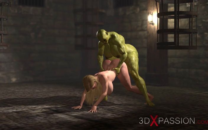 3dxpassion-transgender: Futa Orc with a Huge Dick Fucks Hard a Sexy...