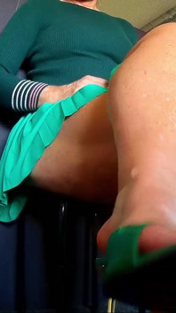 Green Outfit Gren Heels.