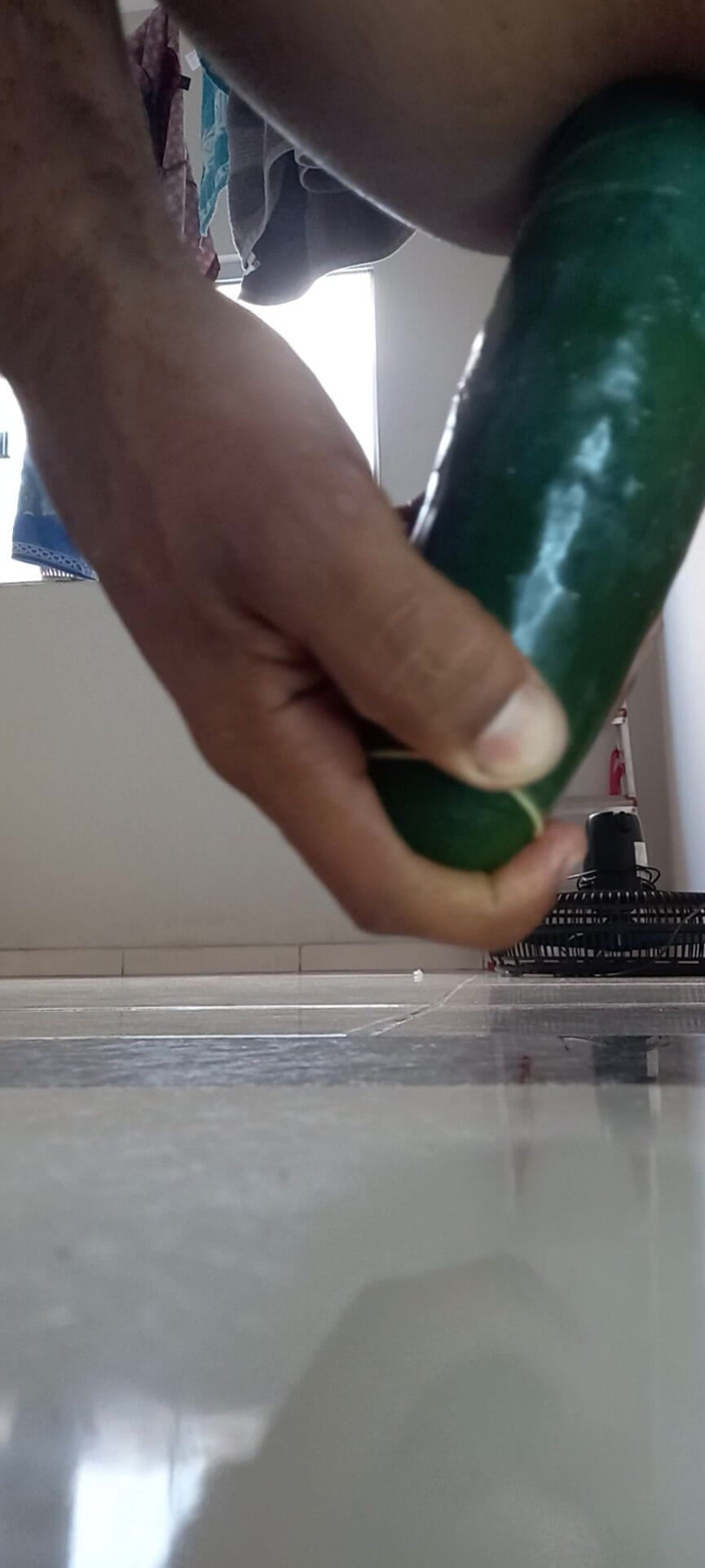 Juanna cdzinha: Sitting on the Cucumber