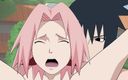 Hentai ZZZ: Sasuke en Sakura neuken vlinderpositie Naruto Hentai