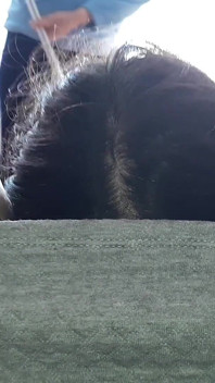 My Girlfriend Licks My Pussy Riskily While Her Stepmom Washes the Floors