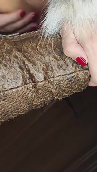 Trans Girl Gives Furjob, Handjob and Blowjob