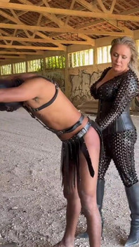 Empressbellasadic Punishing Slave with Whip