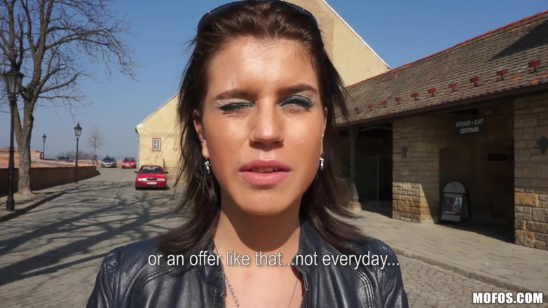 Public Pickups: Public Pickups - Kristine Crystalis Shows off Her Leather Jacket and...