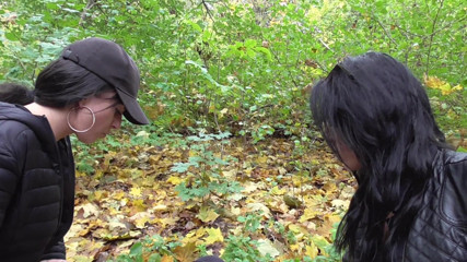 Femdom Austria: Spitting session in the forest