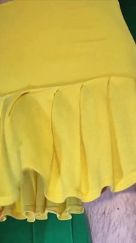 Yellow Skirt, No Panties