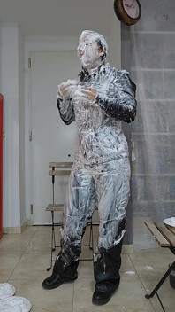 Pastel humain dans le cuir