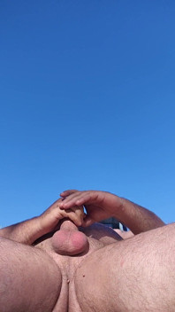 Sunbathing and Jerking off