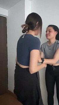 Hot Kisses Between Lesbians with Touching Until Orgasm