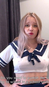 My Stepsis Is a Hot Student! - Spanking, Big Tits, Rough Sex and Cum in Mouth