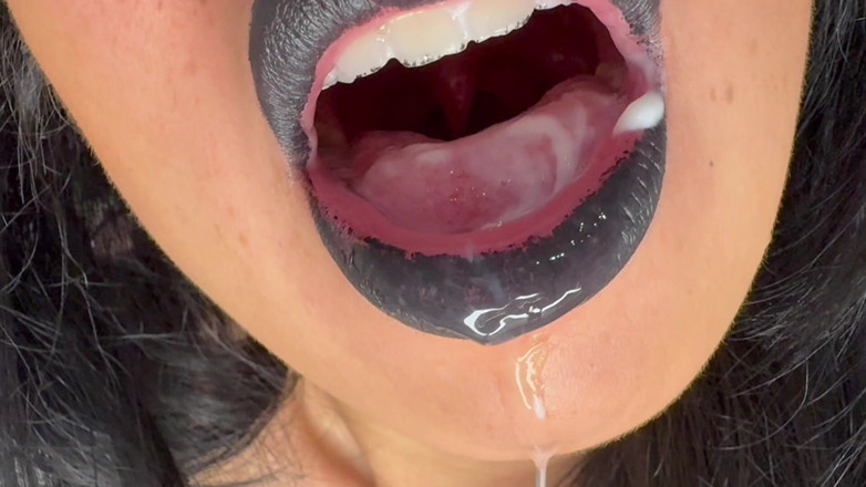 Asmr_mouth: Air mani awak boleh kelihatan seperti ini di lidah saya