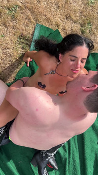 Outdoor Music Festival Slut Squirts on Dick