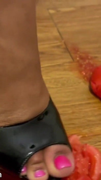 Squashing Different Fruits Cans Eggs with My High Heels