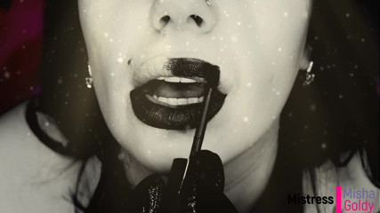 Goddess Misha Goldy: Mesmerizing triple lipstease with JOI