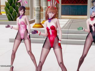 3D-Hentai Games: Somi - 생일 스트립 댄스 에반게리온 레이 아야나미 아스카 랭글리 수류 마리 저명한 마키나