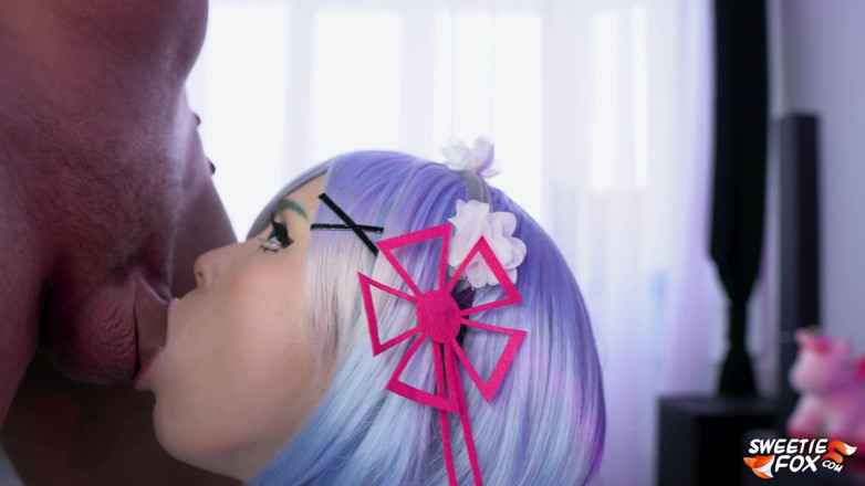 Sweetie Fox: Kawaii maid gives deepthroat boss dick to cum in mouth...