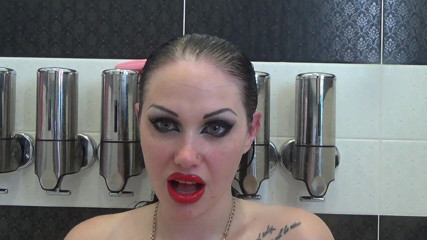 Goddess Misha Goldy: Naughty hair wetting, washing and brushing with sexy make-up JOI
