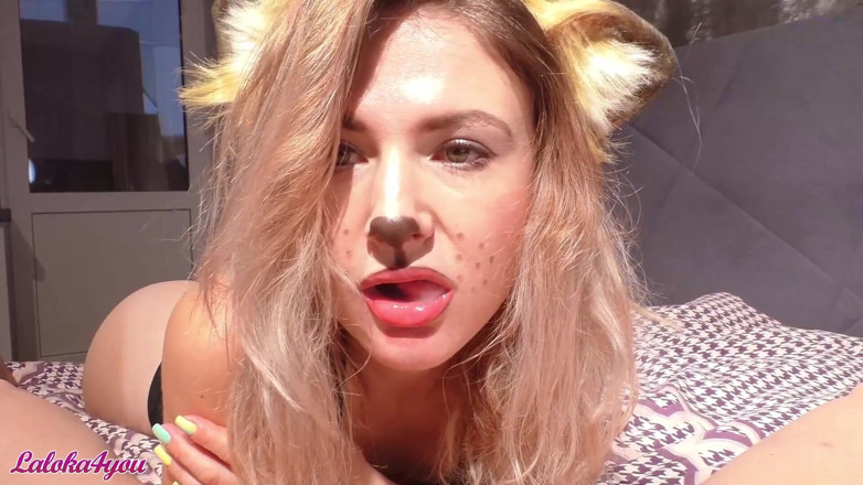 Laloka4you: Naughty Fox Passionately Sucks Dick and Plays with Cum