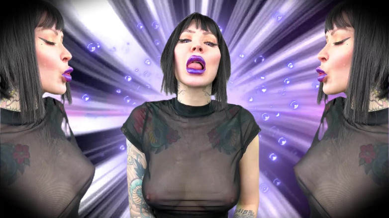 Baal Eldritch: Labios góticos violetas, besos suaves - fetiche de lápiz labial, fetiche...