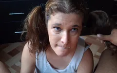Stepdaughter Swallowed Her Daddy's Cum
