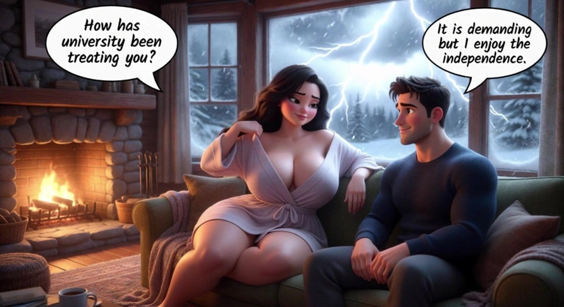 My night collection: Kevin vindt passie bij zijn stiefmoeder tijdens een lange winterafwezigheid (gegenereerd...