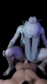 O curvă drăguță în costum 3D și-a futut atât de tare pizda păroasă
