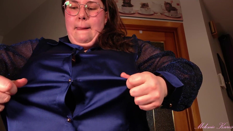 Melonie Kares: Busty Stepmommy bursts out of blouse for you
