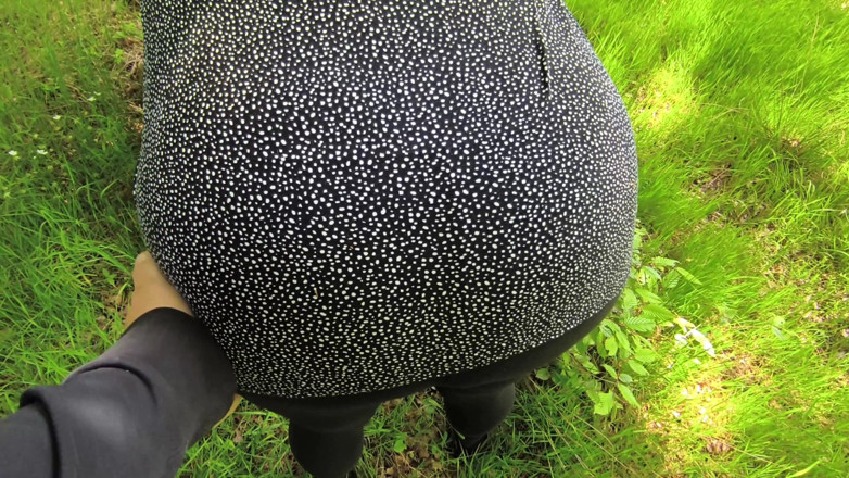 Bouncy Tits Action: Ass Whipping Outdoors